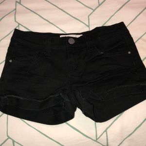 denim black shorts